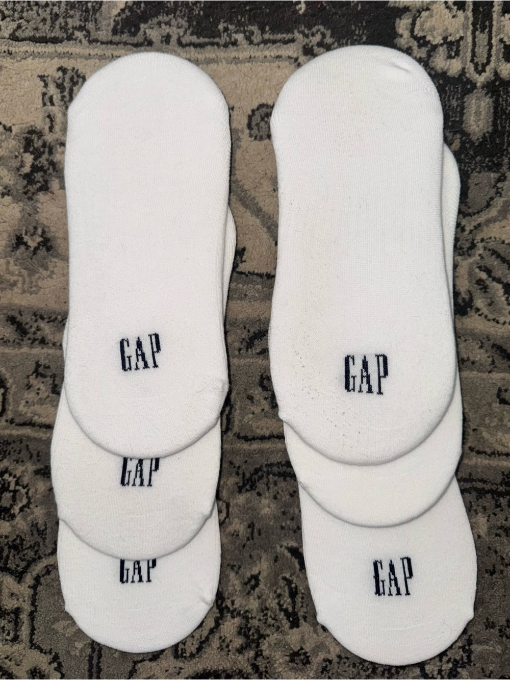GAP White No-Show Athletic Sock Liners - 6 Pair